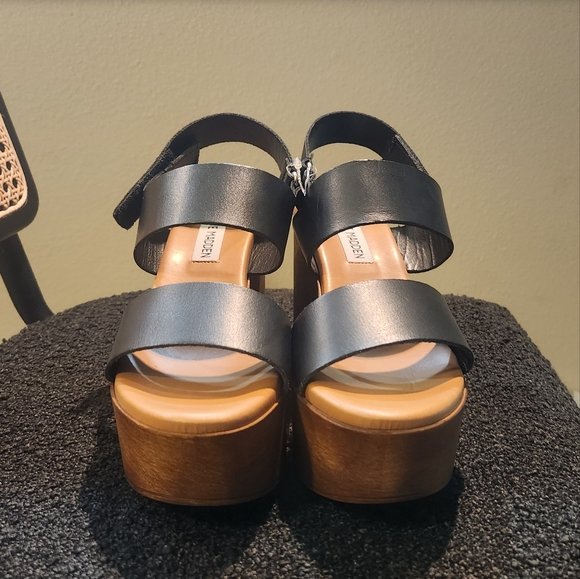 Steve Madden Shoes - Steve Madden Marena Slingback Platform (Size 37/US 7) Black and wood
